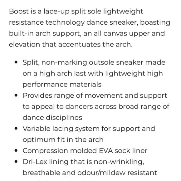 Bloch Adult size 5 US Boost Mesh Split Sole Dance Sneakers Black SO538L Hip Hop - Picture 2 of 9